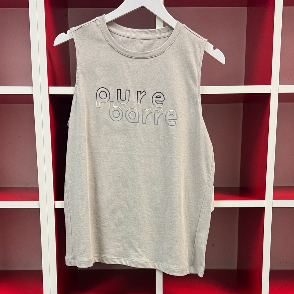 Pure Barre Muscle Tank Logo Tank Top in Olive